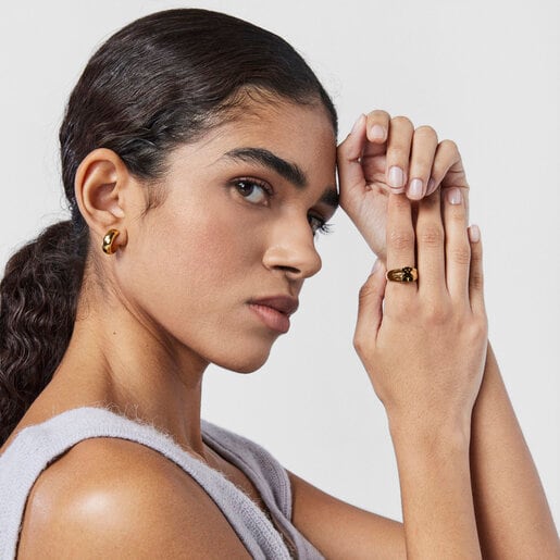 Silver Vermeil Sweet Dolls bear Signet ring