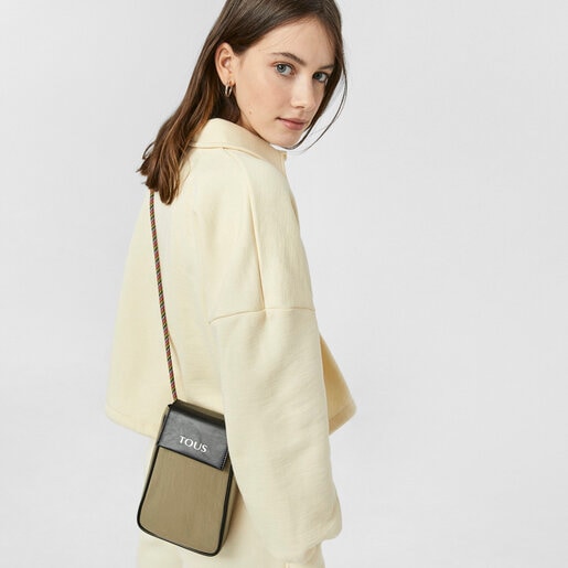 תיק יד TOUS Empire Cotton מיני בצבע חאקי