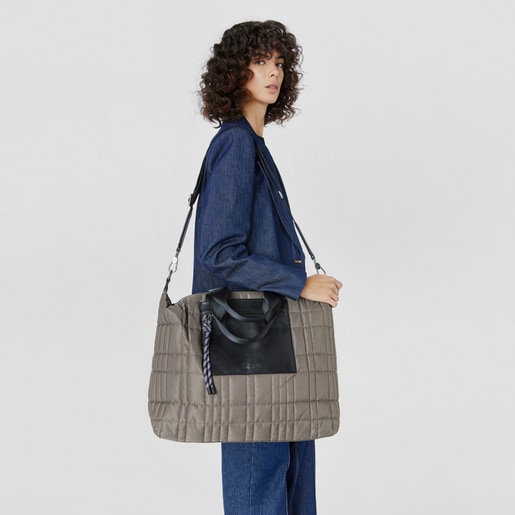 Khaki-colored TOUS On The Go Shopping bag