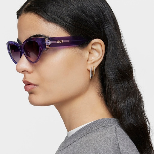 Liliowe okulary przeciwsłoneczne TOUS Cat Eye