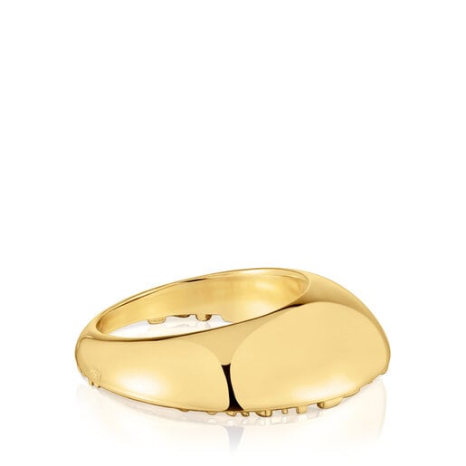 טבעת בציפוי זהב 18 קראט על כסף Dybe