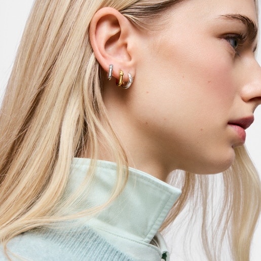 Aros aro oso de plata TOUS Basics