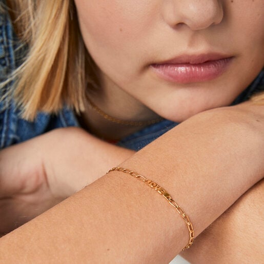 TOUS Crossword Love Bracelet with heart