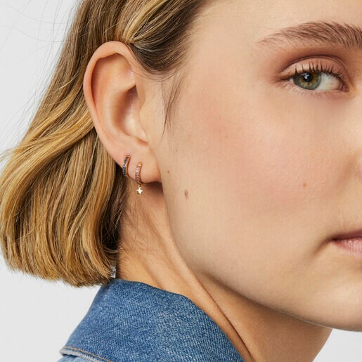 Aro de oro, zafiro rosa y diamantes TOUS Basics