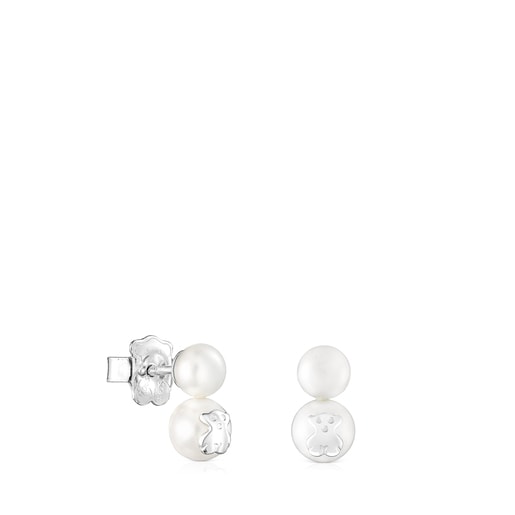 Pendientes de plata con dos perlas Icon Pearl