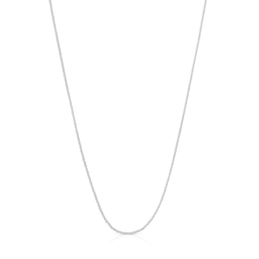 Chaîne en or blanc 14 ct courte TOUS Basics