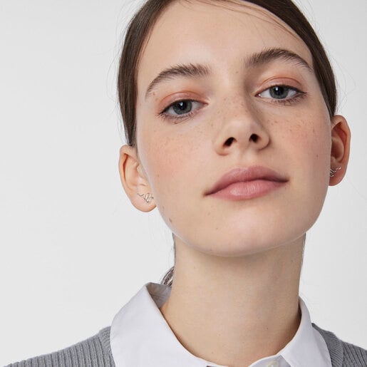 Серебряные серьги со змеей Fragile Nature