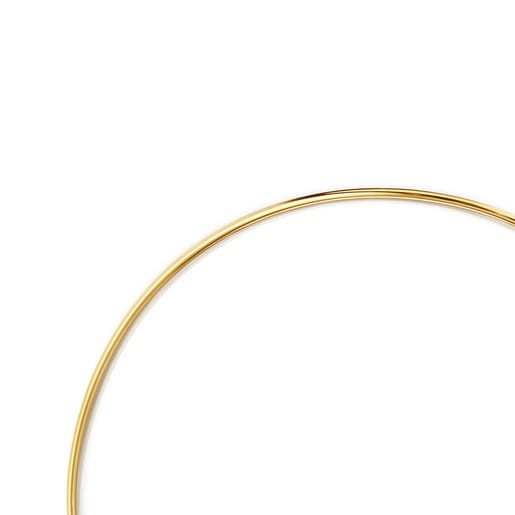 Collar abierto con baño de oro 18 kt sobre plata y diamantes creados en laboratorio Lio LGD