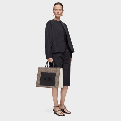 Large taupe Amaya Shopping bag Kaos Mini Evolution New