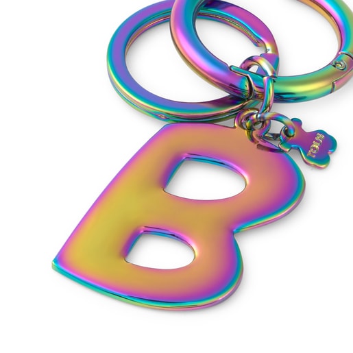 Iridescent Touscedario Letter B Key ring