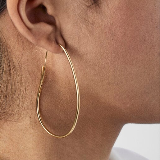 Silver vermeil TOUS Hav Hoop earrings