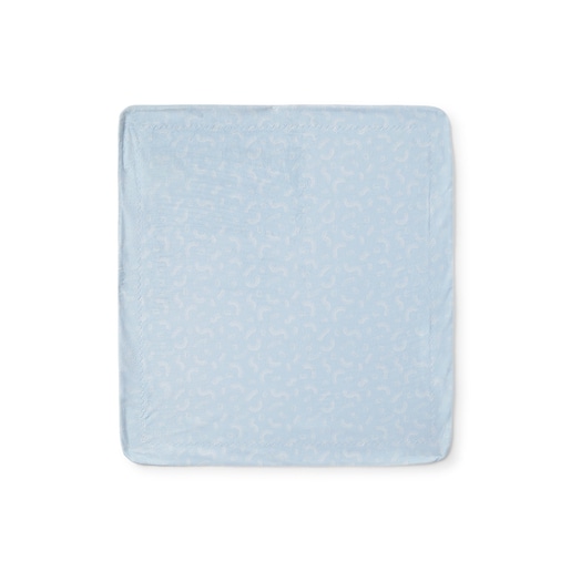 Short-pile fleece baby blanket in Arc sky blue