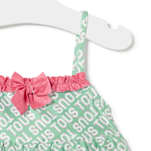 Vestido de alças de menina Logótipo bruma