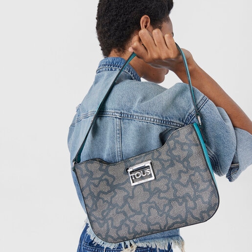 Black and turquoise Kaos Legacy Shoulder bag