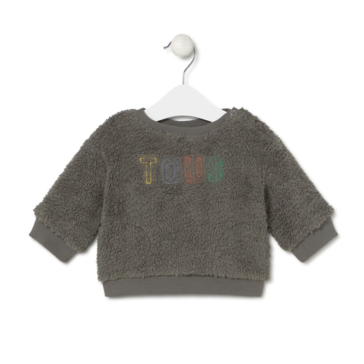 Fleece sweatshirt in Casual grey
