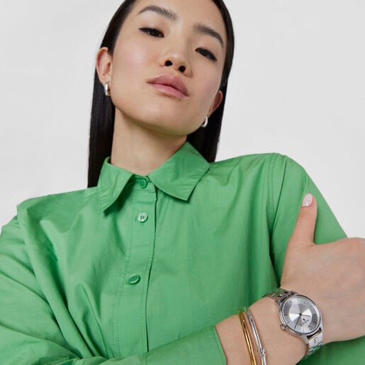 Стальные часы Len