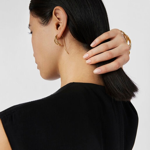 Silver vermeil Bent Earrings