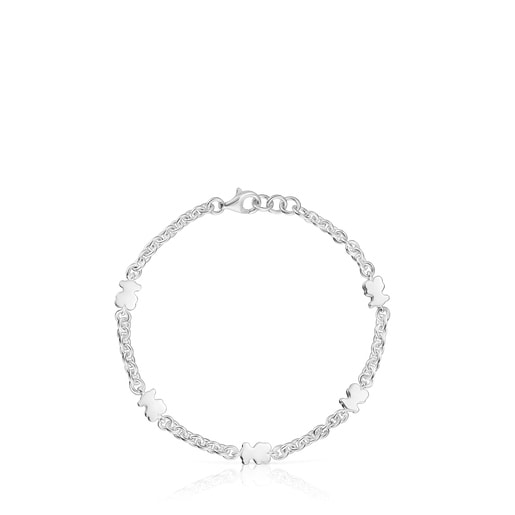 Bracelet chaîne en argent avec motif ourson Sweet Dolls