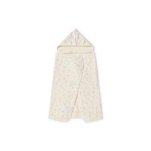 Baby bath cape in Cosmic ecru