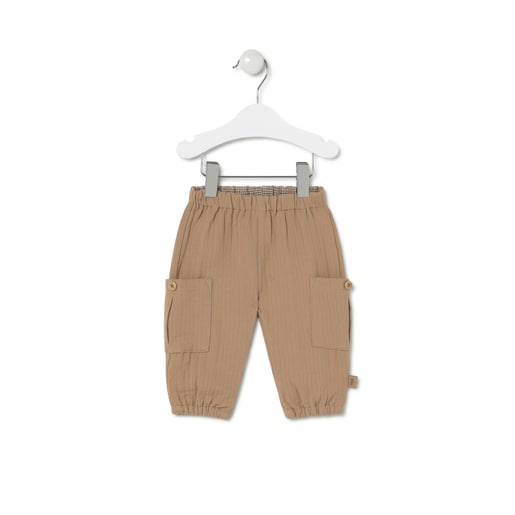 Boys outfit in Brown ecru