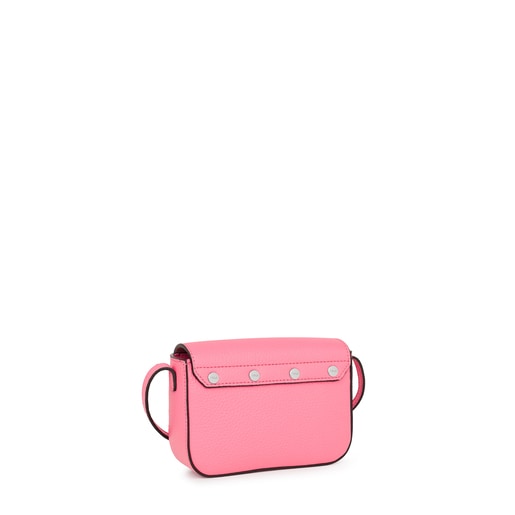 Ružová kožená Crossbody mini kabelka TOUS Legacy