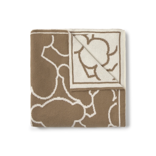 Reversible baby blanket in Nilo beige