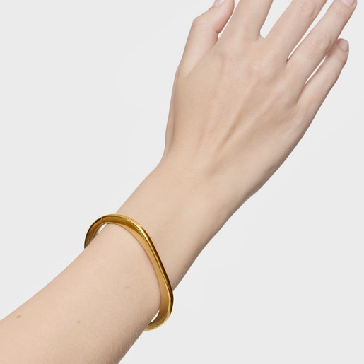 أسورة Line من الفضة المطلية بالذهب عيار 18