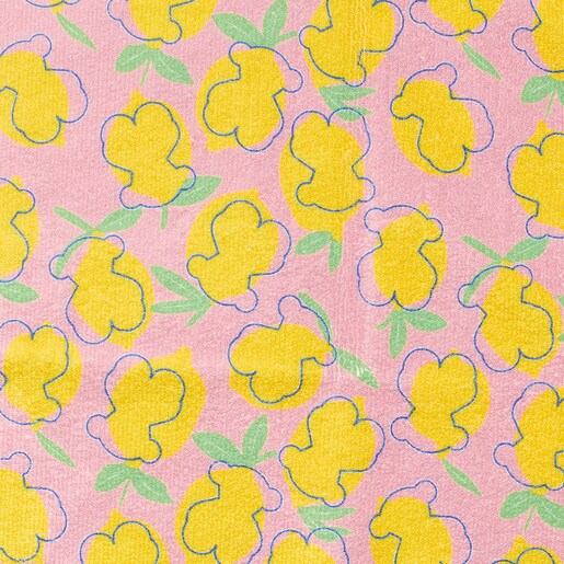 Toalla de playa niña Lemon rosa
