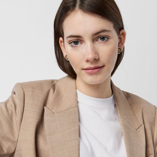 Серьги с камеей Oceaan двух оттенков