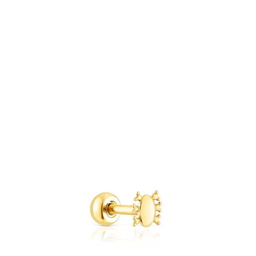 Gold-colored IP steel Virtual Garden Piercing motif