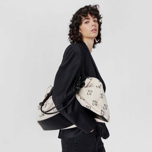 ベージュのラージワンショルダーバッグ TOUS TO-US