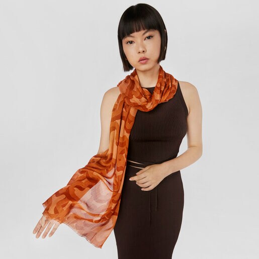 Foulard de modal naranja Kaos Mini Evolution