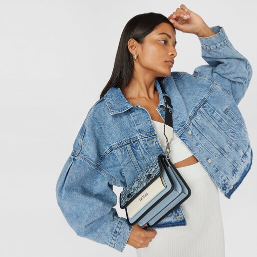 Small blue TOUS Kaos Mini Evolution Audree Crossbody bag