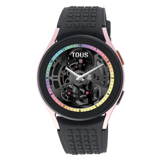 Smarthodinky Samsung Galaxy Watch5 X TOUS z ružového hliníka s ružovým silikónovým remienkom