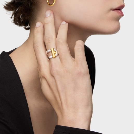 Bague bicolore TOUS MANIFESTO