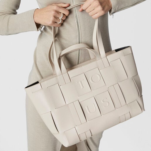 Beige and black TOUS Damas Tote bag