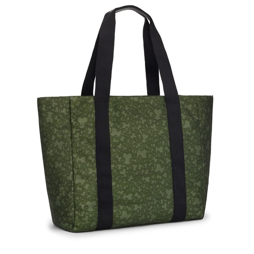 Large khaki-colored nylon Kaos Mini Evolution Tote bag