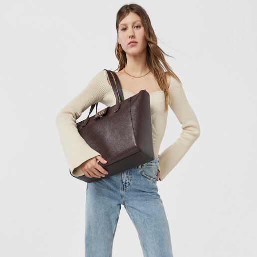 תיק סל TOUS Funny גדול בצבע חום