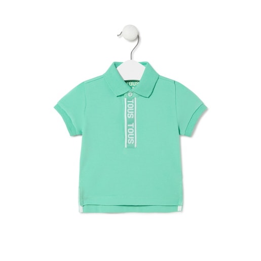 Piqué polo t-shirt in Casual mist