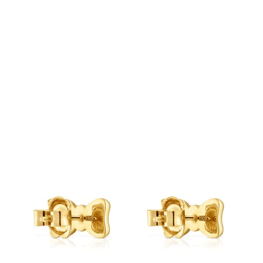 Aros lazo con baño de oro de 18 kt sobre plata TOUS Ribbon