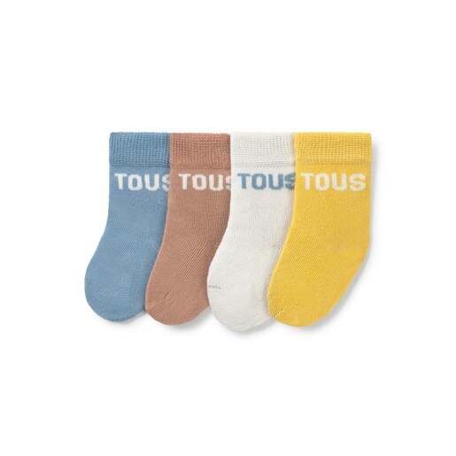 Pack of 4 pairs of baby socks in SSocks unique
