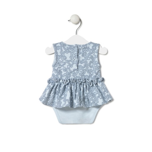 Body con falda de bebé niña KaosP azul celeste