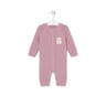Baby playsuit in Tricot pink
