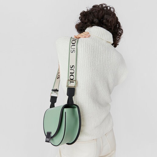 תיק צד TOUS Half-Moon בינוני בצבע חאקי