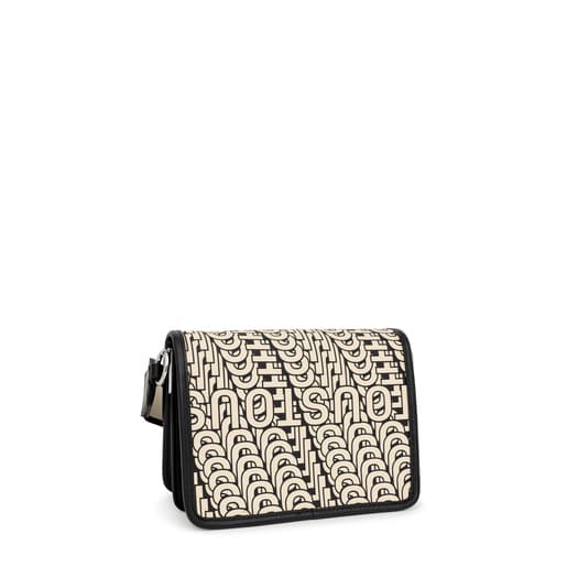 Sac à bandoulière Audree beige et noir petit TOUS Vera