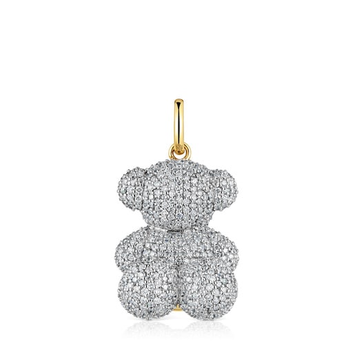Large gold and diamond bear pendant Bold Bear | TOUS