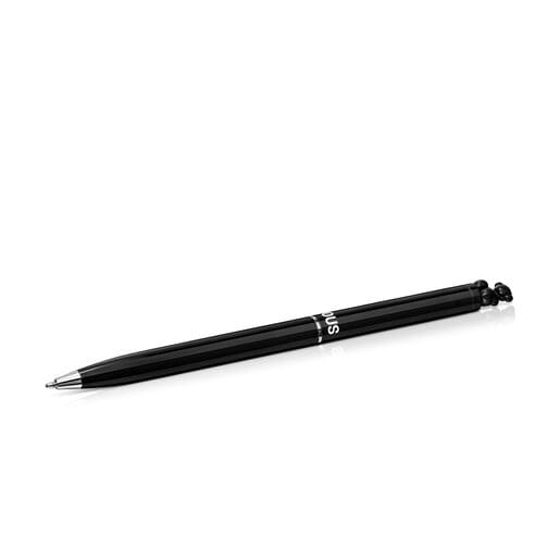 Chromované Kuličkové pero v černé barvě s medvídkem Bold Bear