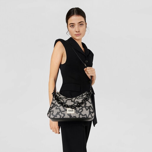 Bolso de hombro negro Kaos Pix