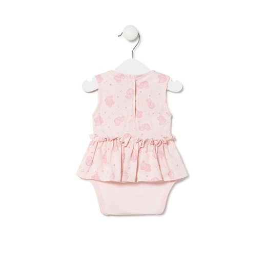 Body con falda de bebé niña Pic rosa