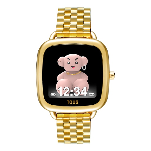 D-Connect Smartwatch with gold-colored IPG steel bracelet